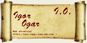 Igor Ogar vizit kartica